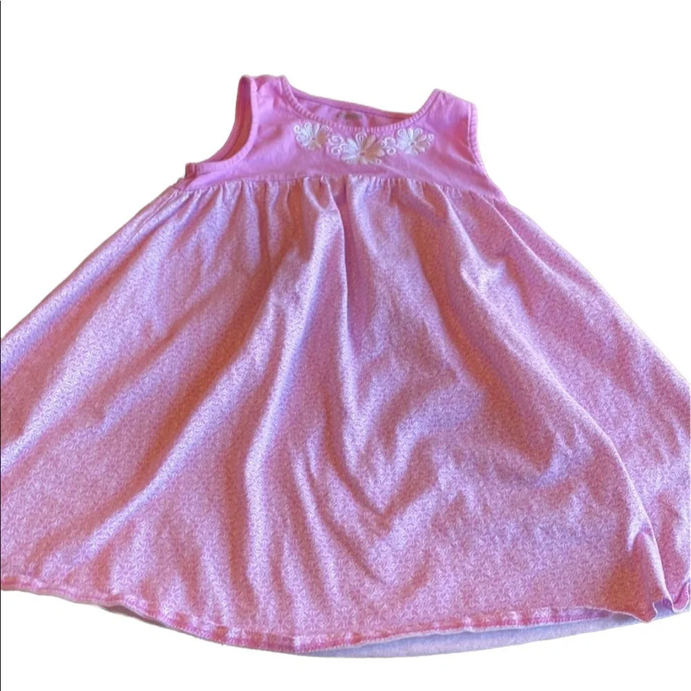 Gymboree Pink and White Toddler Floral Embroidered Dress